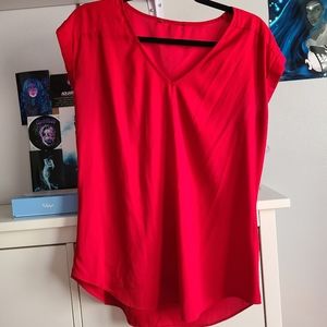 NY & Co. Medium red  and a medium stripped blouse. Two items